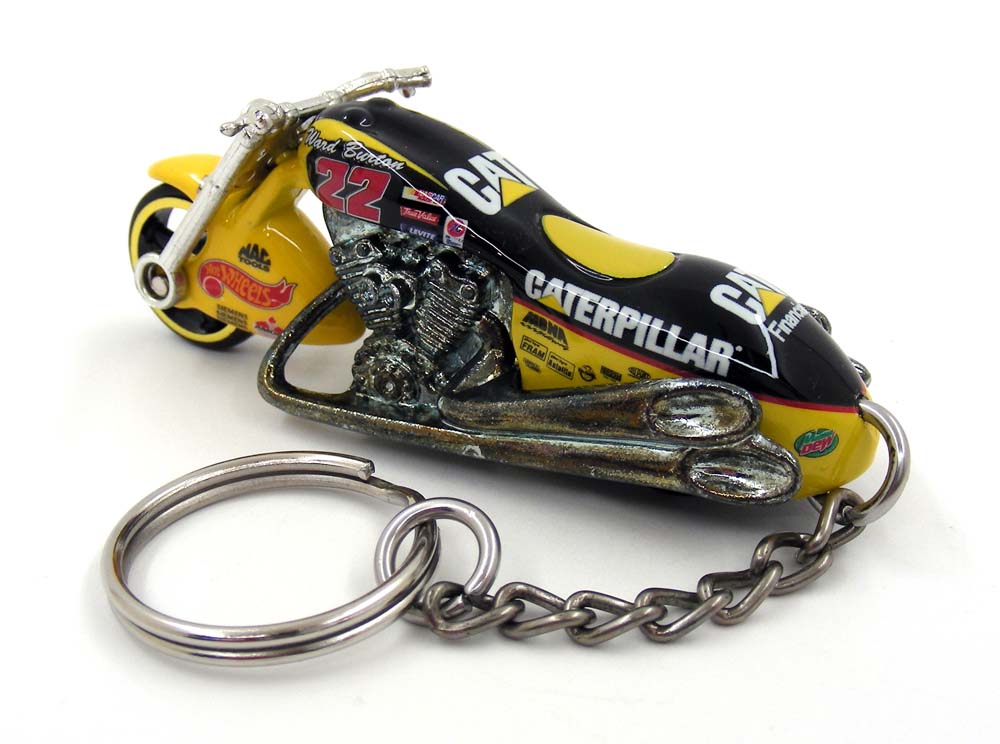 Custom Keychain Scorchin Scooter Caterpillar 22 NASCAR Racing