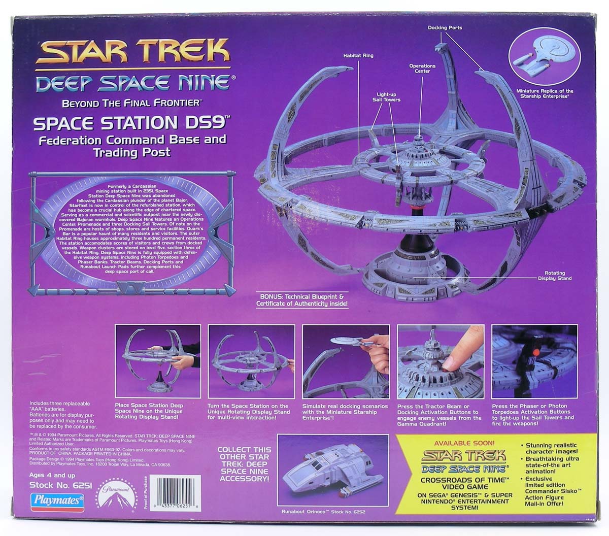 Star Trek Deep Space Nine Space Station DS9 Playmates No. 6251 ...