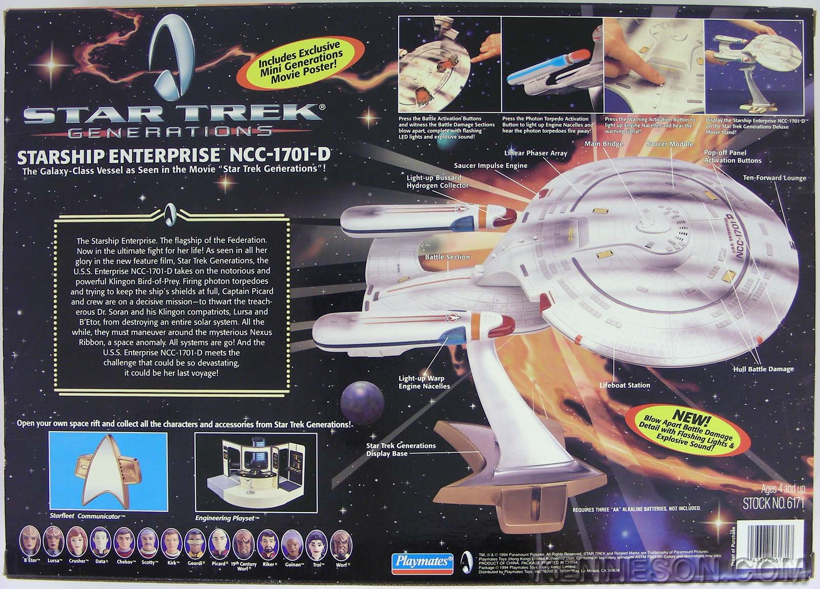 Star Trek Generations U.S.S. Enterprise NCC-1701-D Stock No. 6171 ...