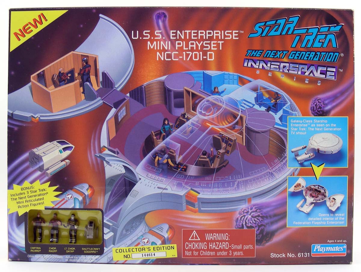 Star Trek The Next Generation Innerspace Uss Enterprise Ncc 1701d Playmates 1995 Ebay